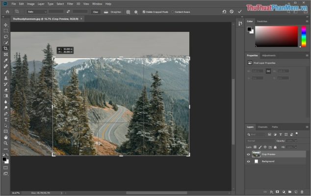 cách cắt ảnh trong photoshop