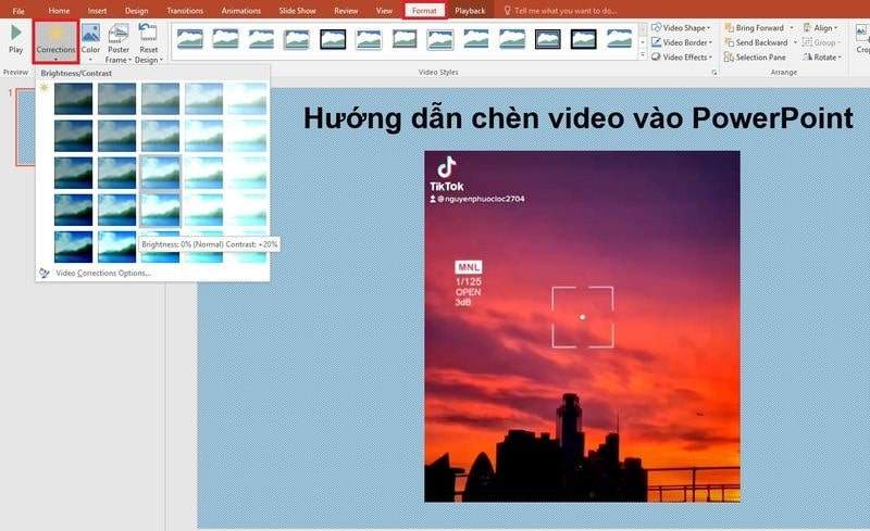 cách chèn video vào powerpoint