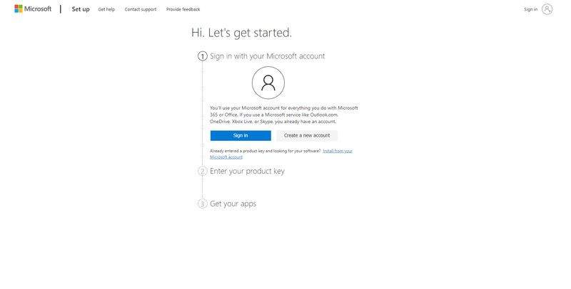 Chọn Sign In vào tài khoản Microsoft của bạn